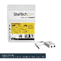 StarTech.com White headset adapter for headsets with separate headphone / microphone plugs - 3.5mm 4 position to 2x 3 position 3.5mm M/F, White, 3.5mm, 2 x 3.5mm, Male, Female, Polyvinyl chloride (PVC)