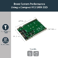 StarTech.com M.2 SATA SSD to 2.5in SATA Adapter - M.2 NGFF to SATA Converter - 7mm - Open-Frame Bracket - M2 Hard Drive Adapter, SATA, M.2, Green, CE, FCC, 6 Gbit/s, -40 - 85 C