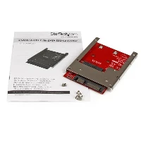 StarTech.com mSATA SSD to 2.5in SATA Adapter Converter, SATA, mSATA, Black, Red, Silver, CE, FCC, 6 Gbit/s, -40 - 85 C