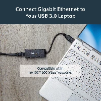 StarTech.com USB 3.0 to Gigabit Ethernet NIC Network Adapter, Wired, USB, Ethernet, 5000 Mbit/s