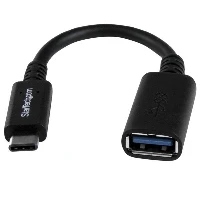 StarTech.com USB-C to USB-A Adapter Cable - M/F - 6in - USB 3.0 - USB-IF Certified, 0.15 m, USB C, USB A, USB 3.2 Gen 1 (3.1 Gen 1), Male/Female, Black