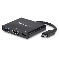 StarTech.com USB-C Multiport Adapter with HDMI - USB 3.0 Port - 60W PD - Black, Wired, USB 3.2 Gen 1 (3.1 Gen 1) Type-C, Black, 5 Gbit/s, 4096 x 2160 pixels, Plastic