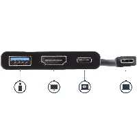 StarTech.com USB-C Multiport Adapter with HDMI - USB 3.0 Port - 60W PD - Black, Wired, USB 3.2 Gen 1 (3.1 Gen 1) Type-C, Black, 5 Gbit/s, 4096 x 2160 pixels, Plastic