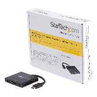 StarTech.com USB-C Multiport Adapter with HDMI - USB 3.0 Port - 60W PD - Black, Wired, USB 3.2 Gen 1 (3.1 Gen 1) Type-C, Black, 5 Gbit/s, 4096 x 2160 pixels, Plastic