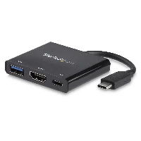 StarTech.com USB-C Multiport Adapter with HDMI - USB 3.0 Port - 60W PD - Black, Wired, USB 3.2 Gen 1 (3.1 Gen 1) Type-C, Black, 5 Gbit/s, 4096 x 2160 pixels, Plastic