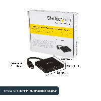 StarTech.com USB-C Multiport Adapter with HDMI - USB 3.0 Port - 60W PD - Black, Wired, USB 3.2 Gen 1 (3.1 Gen 1) Type-C, Black, 5 Gbit/s, 4096 x 2160 pixels, Plastic