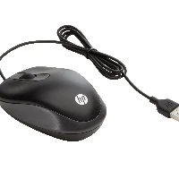 HP USB Travel Mouse, Ambidextrous, Optical, USB Type-A, 1000 DPI, Black