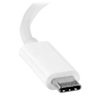 StarTech.com USB-C to DVI Adapter - White, 3.2 Gen 2 (3.1 Gen 2), USB Type-C, DVI output, 1920 x 1200 pixels