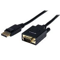 StarTech.com 6ft (1.8m) DisplayPort to VGA Cable - Active DisplayPort to VGA Adapter Cable - 1080p Video - DP to VGA Monitor Cable - DP 1.2 to VGA Converter - Latching DP Connector, 1.8 m, Displayport, VGA (D-Sub), Male, Male, Straight