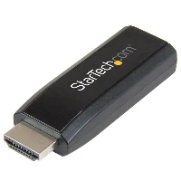 StarTech.com HDMI to VGA Converter with Audio - Compact - 1920x1200, Active video converter, Black, CE, FCC, REACH, 1900 x 1200, 1920 x 1200, 800 x 600,1024 x 768,1280 x 1024,1280 x 720,1280 x 768,1280 x 800,1280 x 960,1400 x 1050,1600 x..., 1080p, 720p