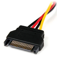 StarTech.com 6in SATA to LP4 Power Cable Adapter - F/M, 0.1524 m, Molex (4-pin), SATA 15-pin, Male, Male, Straight