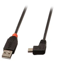 CAVO USB 2.0 TIPO A MINI-B 90GRADI 1M