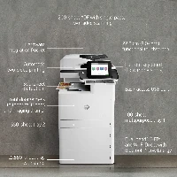 HP LaserJet Enterprise Flow MFP M776z - Stampante multifunzione - colore - laser - 297 x 864 mm (originale) - A3/Ledger (supporti) - fino a 46 ppm (copia) - fino a 46 ppm (stampa) - 2300 fogli - 33.6 Kbps - USB 2.0, Gigabit LAN, Wi-Fi(n), host USB 2.0