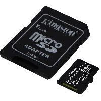 Kingston Canvas Select Plus - Scheda di memoria flash (adattatore da microSDXC a SD in dotazione) - 64 GB - A1 / Video Class V10 / UHS Class 1 / Class10 - UHS-I microSDXC (pacchetto di 3)