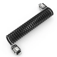 Compulocks Dual Head Coiled Keyed Cable Lock - Blocco cavo di sicurezza