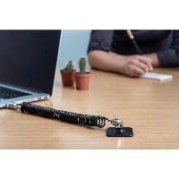 Compulocks Dual Head Coiled Keyed Cable Lock - Blocco cavo di sicurezza