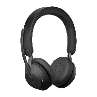Jabra Evolve2 65 MS Stereo - Cuffie con microfono - on-ear - Bluetooth - senza fili - USB-A - isolamento dal rumore - nero - Certificato per i team Microsoft