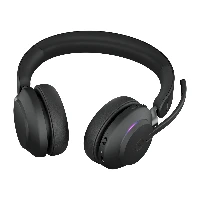 Jabra Evolve2 65 MS Stereo - Cuffie con microfono - on-ear - Bluetooth - senza fili - USB-A - isolamento dal rumore - nero - Certificato per i team Microsoft