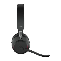 Jabra Evolve2 65 MS Stereo - Cuffie con microfono - on-ear - Bluetooth - senza fili - USB-A - isolamento dal rumore - nero - Certificato per i team Microsoft