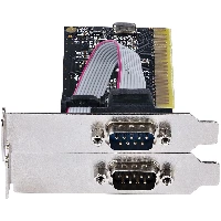 StarTech.com Scheda seriale PCI RS232 a 2 porte - Scheda di espansione/ controller seriale PCI a doppia porta seriale DB9 - Staffe standard (installate) e a basso profilo - Windows/Linux (PCI2S5502) - Scheda seriale - PCI profilo basso - RS-232 x 2 - nero
