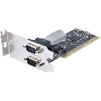 StarTech.com Scheda seriale PCI RS232 a 2 porte - Scheda di espansione/ controller seriale PCI a doppia porta seriale DB9 - Staffe standard (installate) e a basso profilo - Windows/Linux (PCI2S5502) - Scheda seriale - PCI profilo basso - RS-232 x 2 - nero