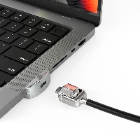 Compulocks Ledge Lock Adapter for MacBook Pro 14 M1 & M2 with Keyed Cable Lock - Adattatore connessione blocco di sicurezza - con portachiavi - per Apple MacBook Pro 14 (Late 2021)