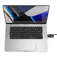Compulocks Ledge Lock Adapter for MacBook Pro 16 M1 & M2 with Combination Cable Lock Silver - Adattatore connessione blocco di sicurezza - con lucchetto con combinazione - per Apple MacBook Pro 16 (Late 2021)