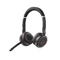 Jabra Evolve 75 SE UC Stereo - Cuffie con microfono - on-ear - Bluetooth - senza fili - eliminazione rumore attivata - USB - con supporto di ricarica - Zoom Certificato - per LINK 380a MS