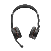 Jabra Evolve 75 SE UC Stereo - Cuffie con microfono - on-ear - Bluetooth - senza fili - eliminazione rumore attivata - USB - con supporto di ricarica - Zoom Certificato - per LINK 380a MS