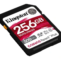Kingston Canvas React Plus - Scheda di memoria flash - 256 GB - Video Class V90 / UHS-II U3 / Class10 - UHS-II SDXC