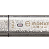Kingston IronKey Locker+ 50 - Chiavetta USB - crittografato - 64 GB - USB 3.2 Gen 1