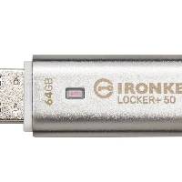 Kingston IronKey Locker+ 50 - Chiavetta USB - crittografato - 64 GB - USB 3.2 Gen 1