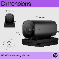 HP 965 Streaming - Webcam - colore - 8 MP - 3840 x 2160 - audio - USB 3.0