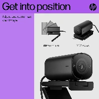 HP 965 Streaming - Webcam - colore - 8 MP - 3840 x 2160 - audio - USB 3.0