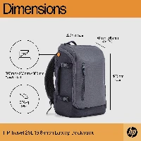 HP Travel - Zaino porta computer - fino a 15,6 - grigio ferro - per Victus by HP Laptop 15, Pavilion x360 Laptop