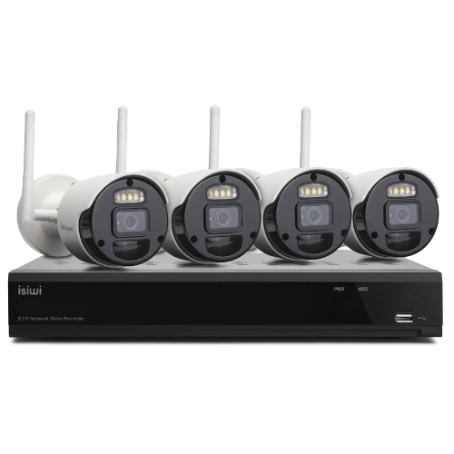 Kit Wireless NVR 8 Canali + 4 Telecamere IP 1080P