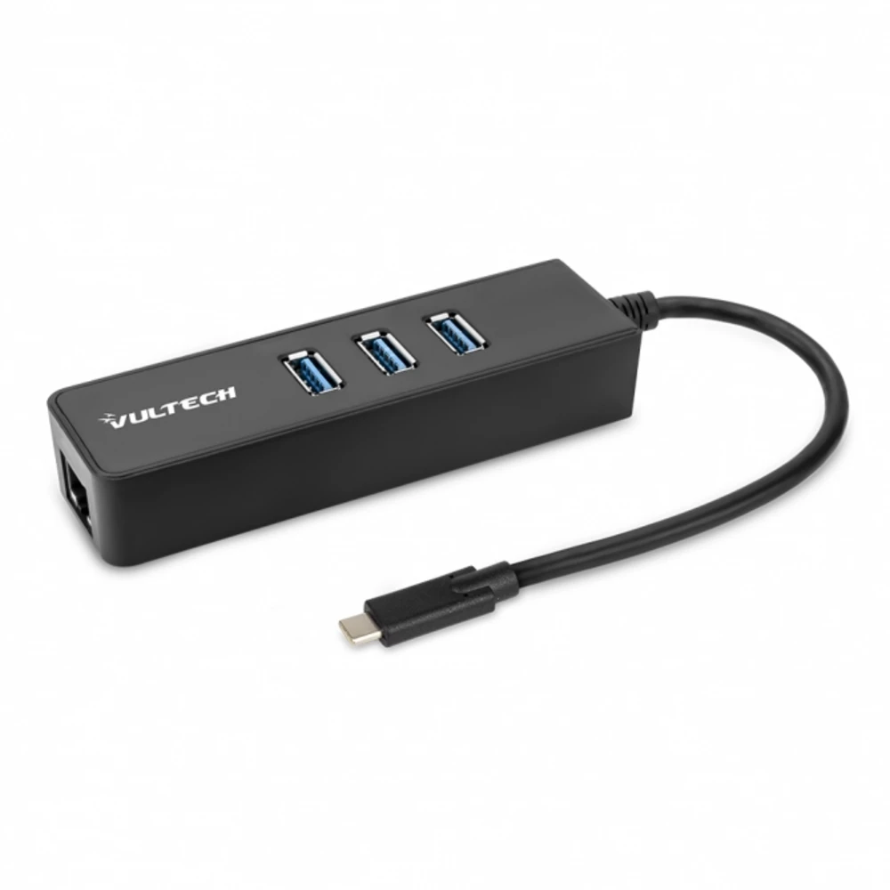 ADATT.TYPE-C+3X USB 3.0 E 1X PORTA ETHERNET RJ45