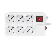 MULTIPRESA BIPASSO 6POSTI ON OFF FUNZIONE OVERLOAD