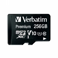 VERBATIM MICRO SDXC 256GB C10/U1 WITH ADAPTER