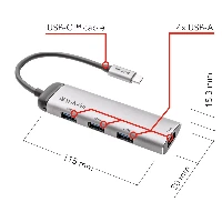 VERBATIM HUB USB-C 4XUSB-A