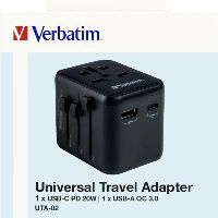 ADATTATORE DA VIAGGIO UNIVER. 1XUSB-C/1XUSB-A 20W