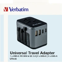 ADATTATORE DA VIAGGIO UNIVER. 3XUSB-C/2XUSB-A 30W