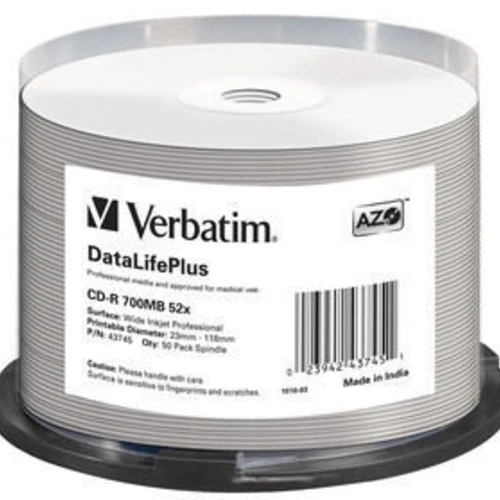 VERBATIM CD-R 50PZ INKJET PRINTABLE CAMPANA 50PZ