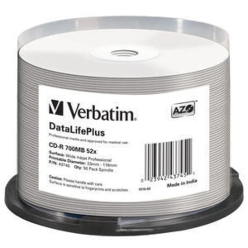 VERBATIM CD-R 50PZ INKJET PRINTABLE CAMPANA 50PZ