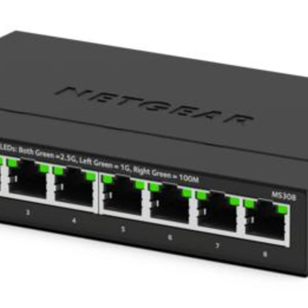 NETGEAR MS308, Unmanaged, 2.5G Ethernet (100/1000/2500), Full duplex, Wall mountable