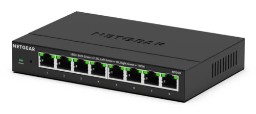 NETGEAR MS308, Unmanaged, 2.5G Ethernet (100/1000/2500), Full duplex, Wall mountable