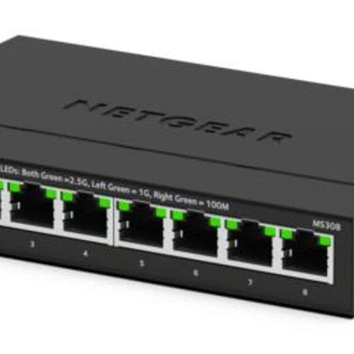 NETGEAR MS308, Unmanaged, 2.5G Ethernet (100/1000/2500), Full duplex, Wall mountable