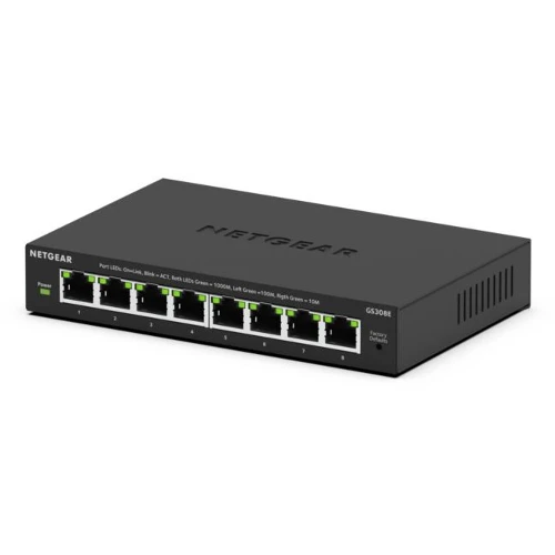 NETGEAR GS308E, Managed, L2/L3, Gigabit Ethernet (10/100/1000), Full duplex, Power over Ethernet (PoE)