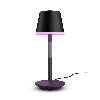 Philips Hue White and colour ambience Hue Go portable table lamp, Smart table lamp, Black, Bluetooth/Zigbee, LED, Non-changeable bulb(s), White