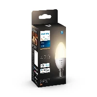 Philips Hue White B39  E14 smart bulb, Smart bulb, White, Bluetooth/Zigbee, Integrated LED, E14, Warm white